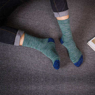 

Retro Cotton Mens Socks Vintage Casual Soft Male Crew Socks For Autumn Winter 1 Pair