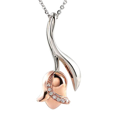 

2019 Rose Glod Flower Wedding Necklace