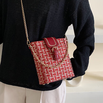 

Female bag 2019 new Sen Mao wool bucket bag popular girl Messenger bag small bag ins chain handbag