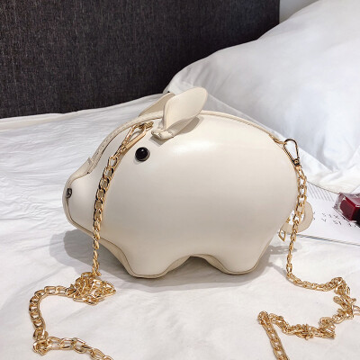 

Pig bag on a new small bag 2019 new wave Korean version of the wild Messenger bag chain funny shoulder bag mobile phone bag