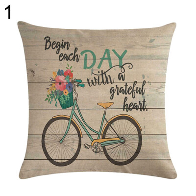 

Lovely Bike Letter Throw Pillow Protector Case Cushion Cover Bedding Articles