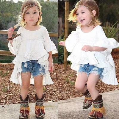 

Hot 1pcs New Kids Baby Girls pretty elegant Princess Outfits Top Dress Clothes