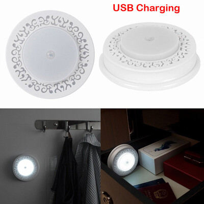 

Gobestart Rechargeable Lights 8LED PIR Motion Sensor Detector Lamp Wall Mount USB Charging