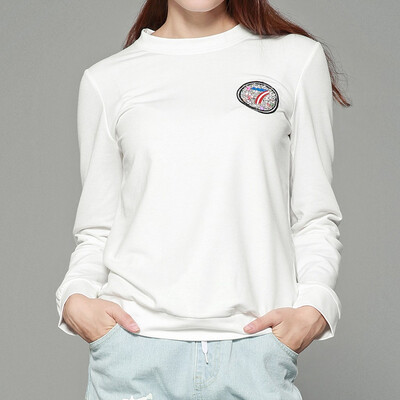 

Tailored Fashion Women Leisure Pineapple Print Long Sleeve Solid Color O-Neck Sweatshirt