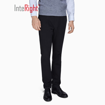 

INTERIGHT Mens Twill Fleece Warm Casual Pants Black 34 yards