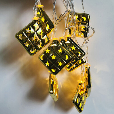 

Gobestart Ramadan Festival Wrought Iron LED Malay Brown Light String Decorative Lights