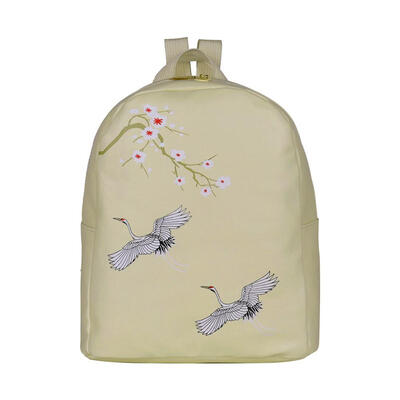 

Girls Vintage Flower Bird Print Travel Backpacks Women Leather School Bags