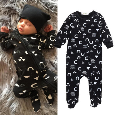 

Newborn Infant Baby Boy Girl Zip Romper Jumpsuit Winter Bodysuit Clothes Outfits