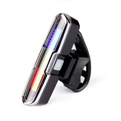 

USB Rechargeable Front Rear Bicycle Light Lithium Battery LED Bike Taillight