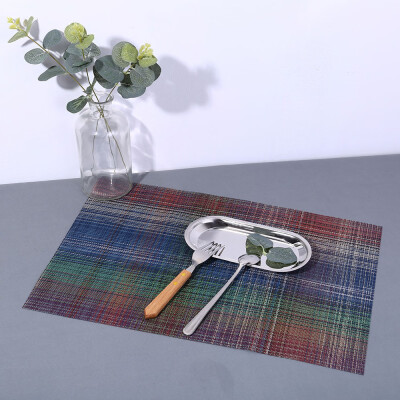 

Toponeto Fashion Pattern Placemat Compatible Crossweave Insulation Washable Table Mat