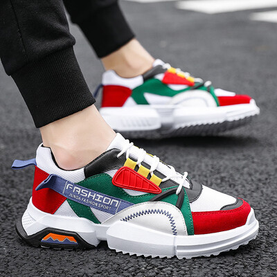 

Mens casual sports shoes mesh mens shoes Thick floor shoes tide leisure