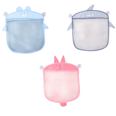 

Cartoon Wall Hanging Bathroom Storage Bags Knitted Net Mesh Bag Baby Bath Toys Shampoo Organizer Container