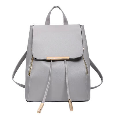 

Women Girls Preppy Style Leisure Backpack Bookbag PU Leather Travel Bag