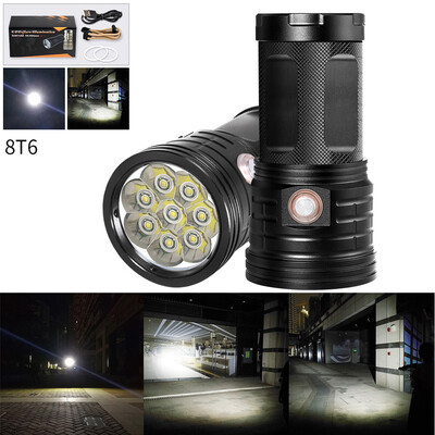 

Saidsome Outdoor 8X T6 LED 3 Modes Flashlight Pro LED Flashlight Torch Lamp 18650 flashlight lamp
