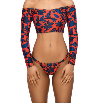 

Saidsome Womens Digital Totem Print Sexy Mesh One-piece Swimsuit Bikini