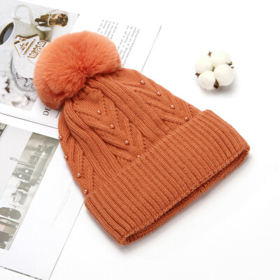 

Tailored Fashion Womens Winter Collar Plus Wild Thick knit Warm Hat