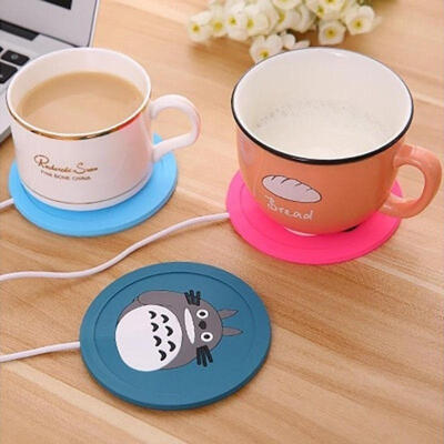 

USB Cup Heating Mat Warm Pad Electric Insulation Coaster for Coffee Tea Hot Sale Popular Cartoon 1 Piece Silicone Device Coffe