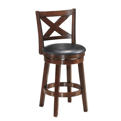 

Swivel Counter Height X-Back Upholstered Dining Chair-24"