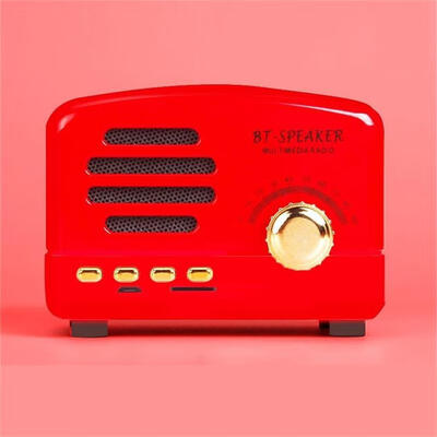 

Rechargeable Portable Retro Radio Wireless Bluetooths Speaker Retro Speaker Red color