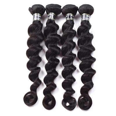 

Amazing Star Malaysian Loose Wave Bundles Human Hair Extensions Malaysian Virgin Hair Weft Soft&Thick Loose Wave 4 Bundles