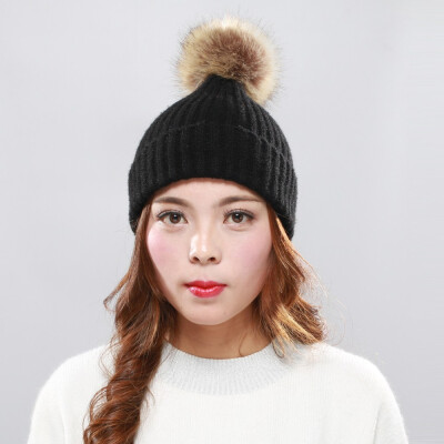 

Tailored Women Warm Crochet Winter Wool Knit Ski Beanie Skull Caps Hat Hairy Bulb