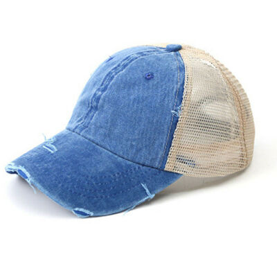 

Ponytail Baseball Cap Messy High Buns Mesh Trucker Visor Summer Beach Hat Womens