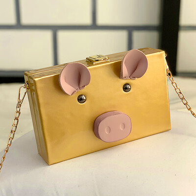

Cute small bag female 2019 new wave fashion pig pig bag ins super fire wild shoulder slung small square bag
