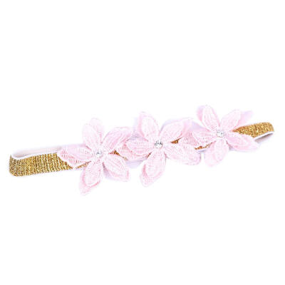 

Cute Baby Girl Lace Flowers Crown Hairbands Elastic Turban Knot Headbands