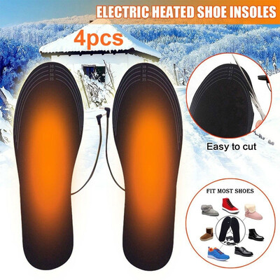 

24PCS USB Heated Insoles Electric Heating Winter Shoes Keep Feet Warmer 35-3940-44 Free Cutting