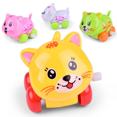 

YIWULAClockwork Funny Toy Cartoon Cat Clockwork Car Educational Toys