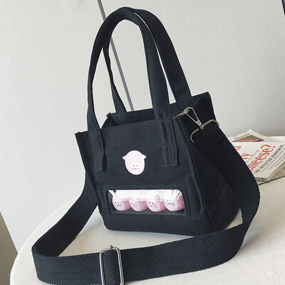 

Summer on the new female 2019 new fashion Joker Messenger bag simple shoulder bag canvas handbag