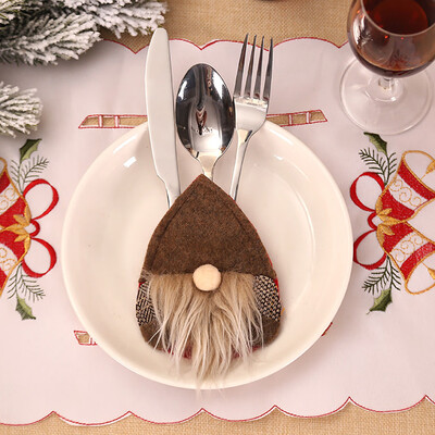 

Tailored Christmas Decorative Tableware Fork Set Christmas Hat Storage Tool