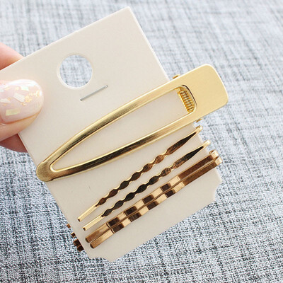 

Fashion 1Set Metal Pearl Hairpin Combination Women Simple Sweet Style Bangs Clip Ins Popular Hairpin Hair Accessories Set