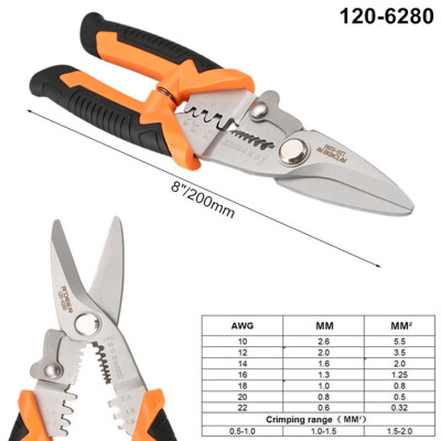 

〖Follure〗Multi-function Household Scissors Crimping Pliers Wire Stripper Wire Cutter