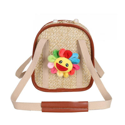 

Straw Flower Shoulder Bag Lady Summer Beach Holiday Crossbody Messenger Bag