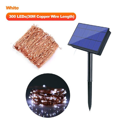 

30M984ft Solar Powered String Lights 300 LEDs Solar Copper Wire Lamp Fairy Lights with 8 Modes for Outdoor Yard Garden Patio Chr