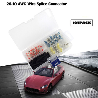 

Tailored 102PCS Solder Sleeve Heat Shrink Butt Waterproof 26-10 AWG Wire Splice Connector