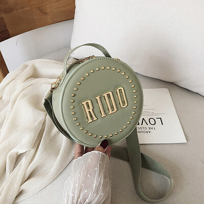 

Tailored Women Fashion Portable Small Round Bag Wild Wide Shoulder Strap Messenger Bag