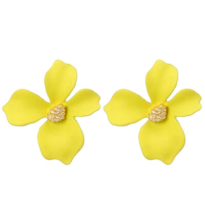 

Earrings Skewer Style For Women Sweet Flower Earrings Girl Fresh Four Petal Three-Dimensional Spray Flower Earrings