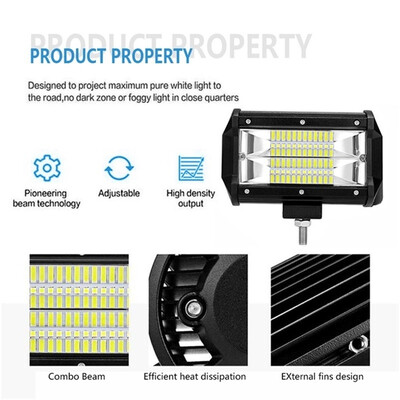 

Modern Technology Light 25Inch 72W LED Work Light Car Flood Bar Offroad Fog Lamp 4Wd Jeep Suv