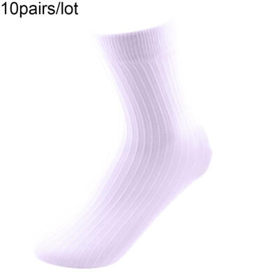 

10PairsSet Stripe Boys Girls Candy Color Breathable Elastic Over Ankle Socks