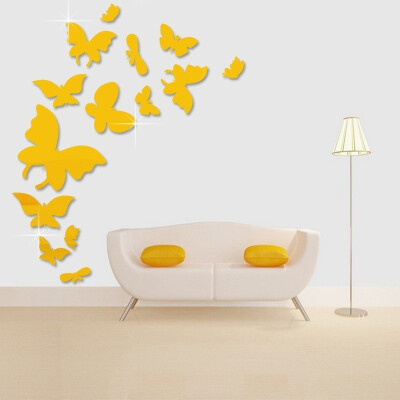 

Butterfly carved mirror wall stickers Acrylic DIY creative painting