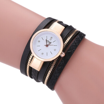 

Xianle Jiaojin Gold Compiled Two Circles Wrap Bracelet Women