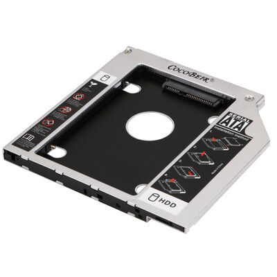 

Aluminum Plastic Universal 2nd HDD Caddy 95mm SATA 30 25" SSD HDD Case