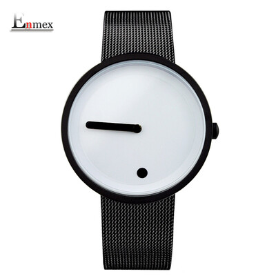 

Creative Design of Enmex Creative Design for Holiday Gift Translation Vertical Dot simple watch casual temperament tonal wristwatc