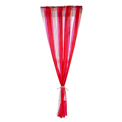 

Semi Sheer Curtain Drape Sheer Window Curtains Vertical Stripes Lace Sheer Curtain 55"X40" 1 Panel