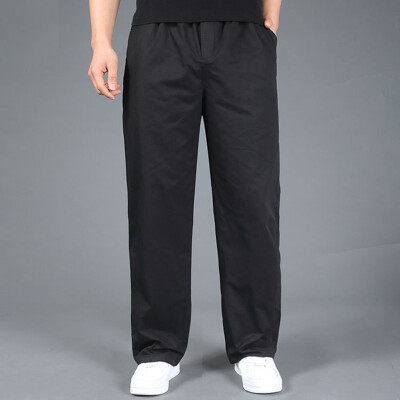 

Gobestart Mens Fashion New Style Large-Size Pure-Color Overalls And Trousers Leisure Pant