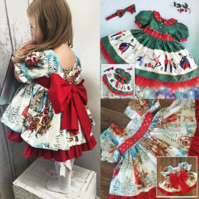 

Toddler Kids Baby Girls Christmas Dress Costume Xmas Formal Princess Fancy Dress