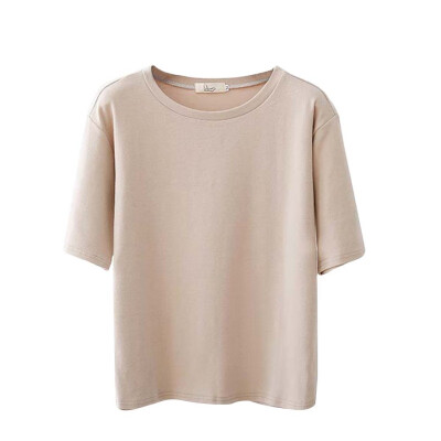 

Summer T-shirt Casual Lady Top Tees Female Brand Clothing T Shirt Solid Top