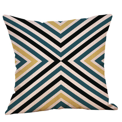 

〖Follure〗Geometric Printed Cotton Linen Throw Pillow Cases Sofa Cushion Cover Home Decor